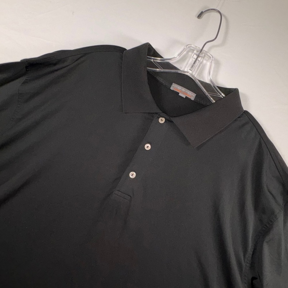 Peter Millar Summer Comfort Polo Shirt Mens 2XT Black Performance MC00EK01BT